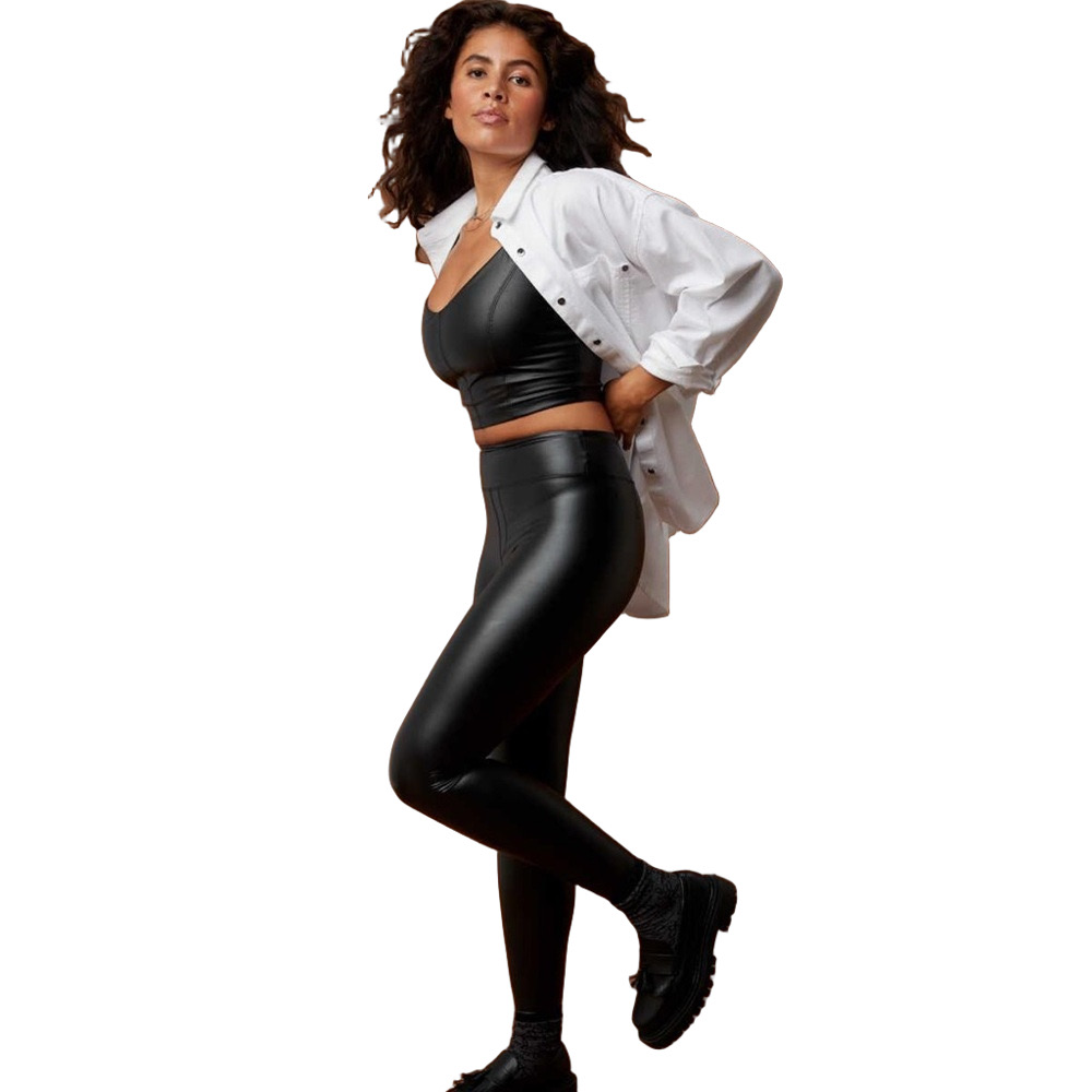 🖤✨ aerie Offline Real Luxe Black Faux Leather Leggings